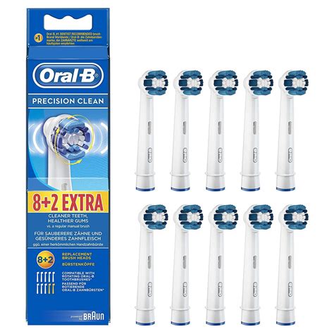 Original Braun Oral B Precision Clean Replacement Toothbrush Heads 10