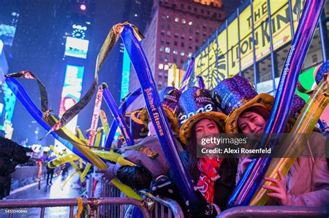 Revelers Celebrate New Year’s Eve In Times Square In The Rain On News Photo Getty Images