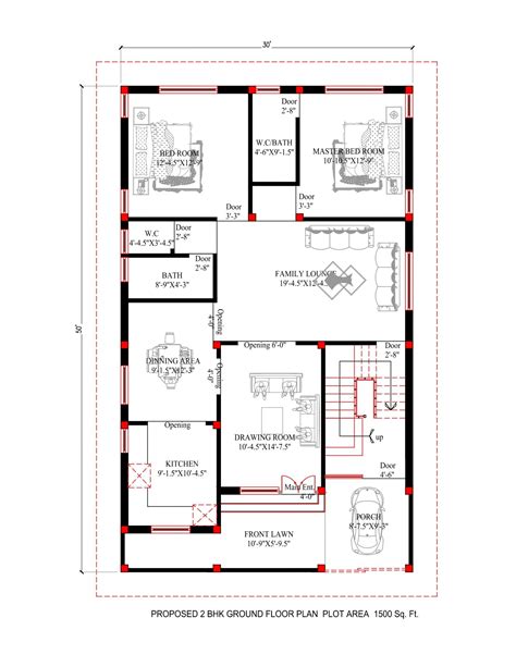 Best 30x50 House Plan Ideas - Indian Floor Plans