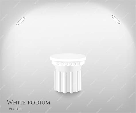 Premium Vector White Podium