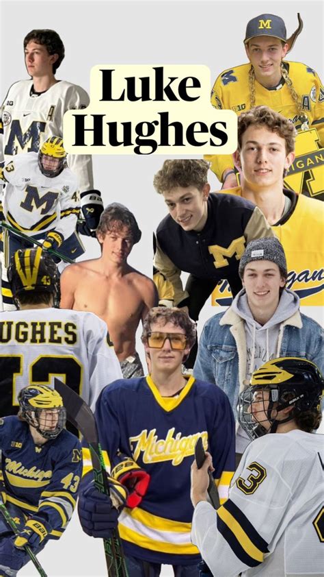 Luke Hughes Luke Hughes Brothers Hot Hockey Players