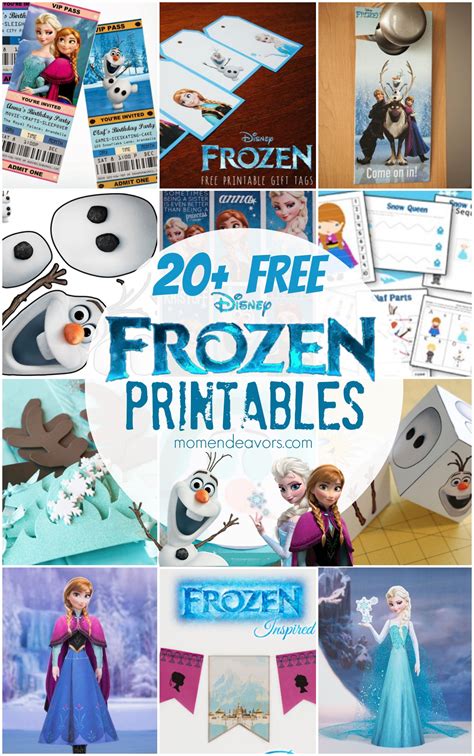 20 Free Disney Frozen Printables {activity Sheets And Party Decor}