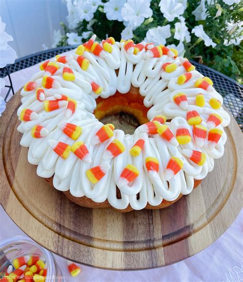 Candy Corn Fall Bundt Cake