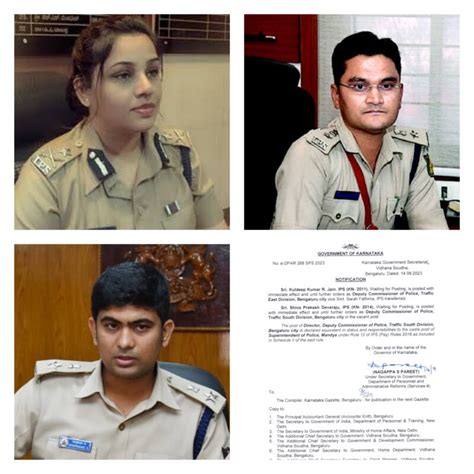 karnataka ips officers transferred ips kuldeep kumar  jain