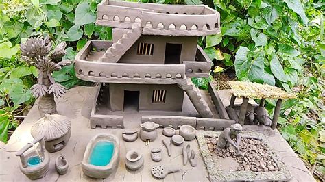 Building A Survival Village House Miniature Clay Housekitchen Setcow