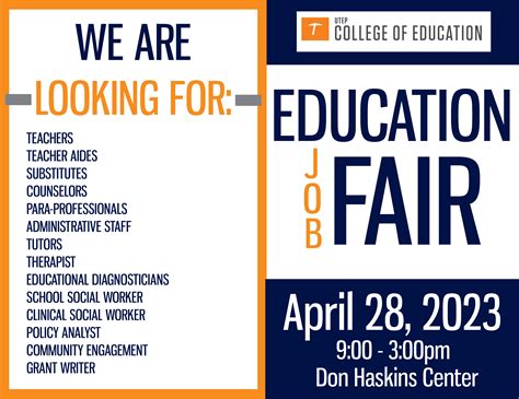Spring 2023 Education Job Fair