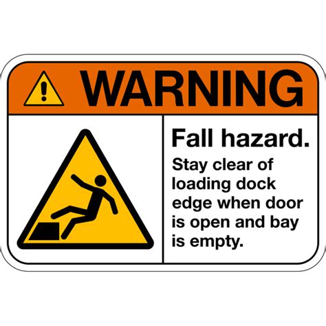 Loading Dock Fall Hazard | Western Safety Sign