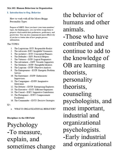 Human Behavior In Organization Notes Pdf Motivation Motivational