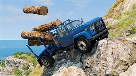 Cars Vs Cliff Roads 74 Beamng Drive Smashchan Youtube
