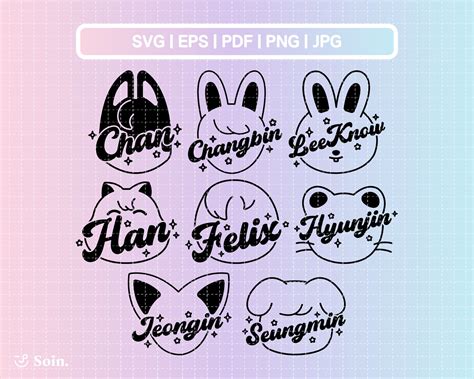 Stray Kids Svg Png Pdf  Eps Stray Kids Member Lightstick Stickers