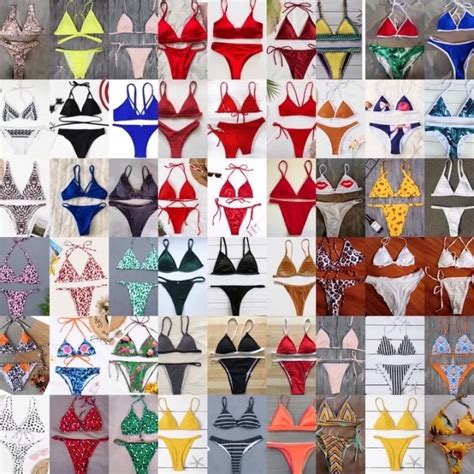 M M Korean Swimwear For Women Outfit Idea Fashion Style Stripe Bikini Set Swimsuits