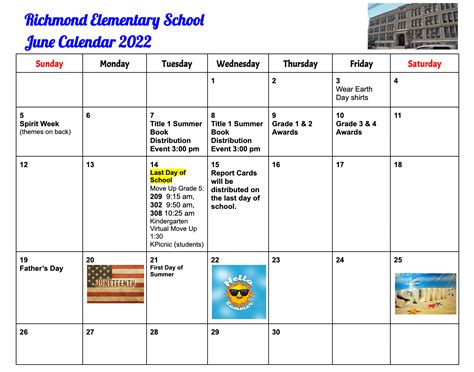 Richmond Academy Calendar Printable Word Searches