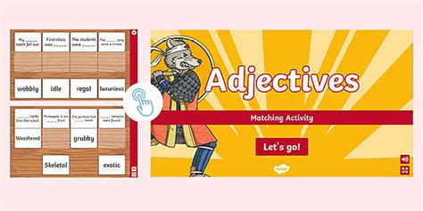 FREE Adjectives Matching SPaG Activity Professor Feito