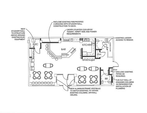 Gallery For Coffee Shop Floor Plans Samples Business Sample Kiosk