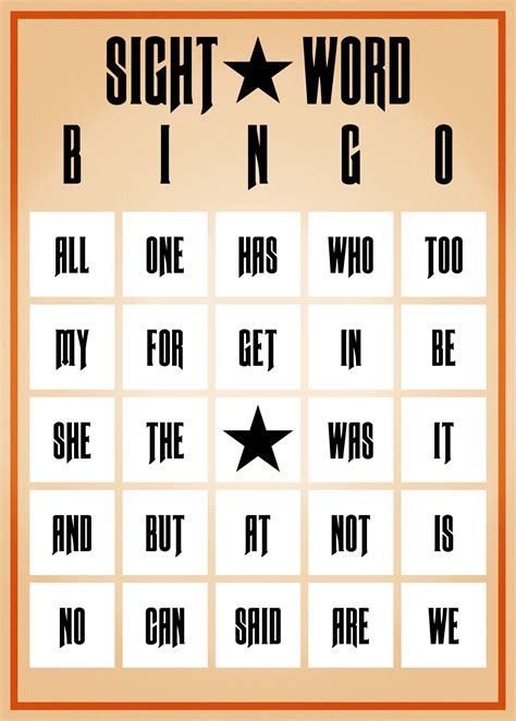 Sight Word Bingo Cards 10 Free Pdf Printables Printablee