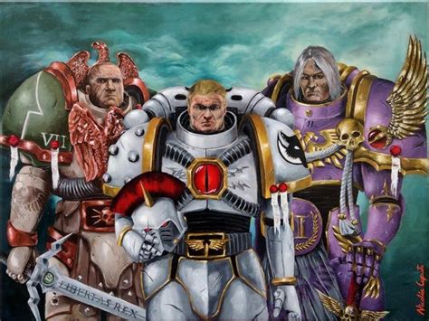Loken Tarvitz Garro Oils On Canvas By Me Warhammer 40k Artwork