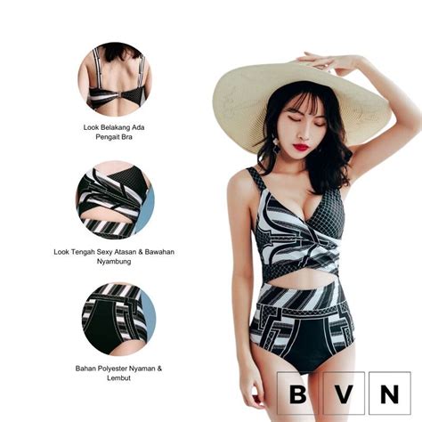 Jual Bvn Swimsuit Bikini Baju Renang Wanita One Piece Model Backless Gaya Retrothailand