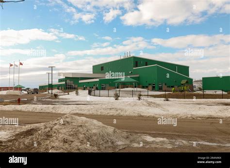 A School Is Seen From The Indigenous Town Of Fort Severn On Hudson Bay