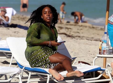 KELLY ROWLAND In Bikini On The Beach In Miami HawtCelebs