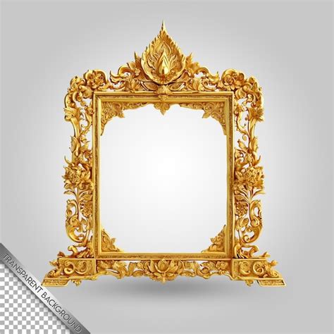 Premium PSD | A gold framed picture with a frame that says the picture