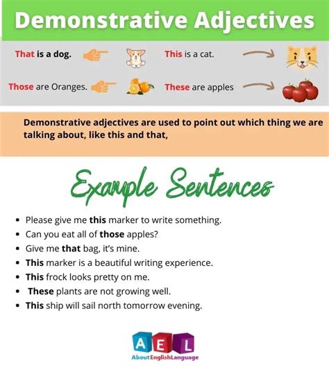 What Is Demonstrative Adjective Definition Easy Examples