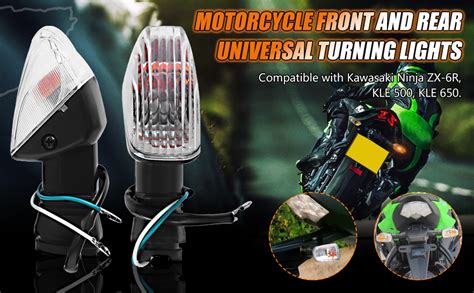 Amazon Aynaxcol Motorcycle Front Rear Turn Signal Indicator Lights