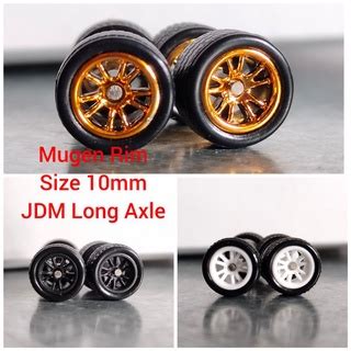 Tayar Getah Rubber Wheels Rims Mugen Mf Sport Rim Jdm Axle Size Mm Hot Wheels Matchbox