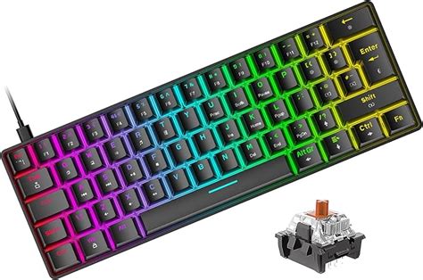 Mini Klawiatura Do Gier Rgb Mechaniczny Br Zowy Prze Cznik