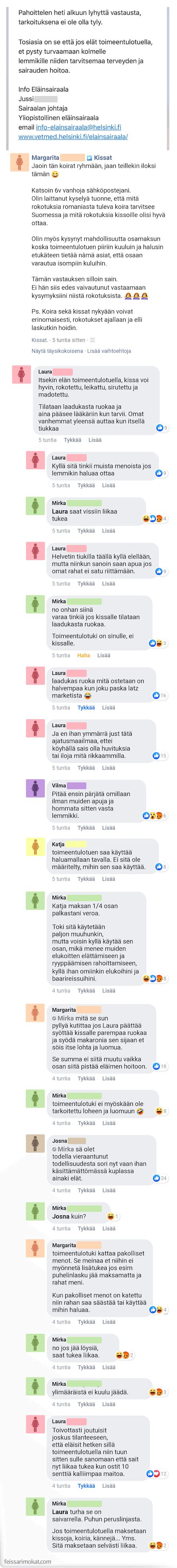 feissarimokat kissan toimeentulotuki