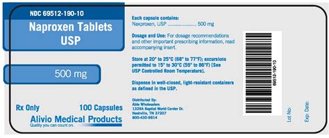 Naproxen Alivio Medical Products Llc Fda Package Insert