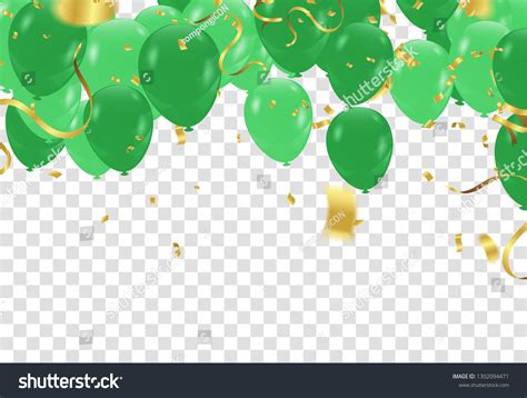 Birthday Card Green Balloons Happy Birthday Stock Vector (Royalty Free ...