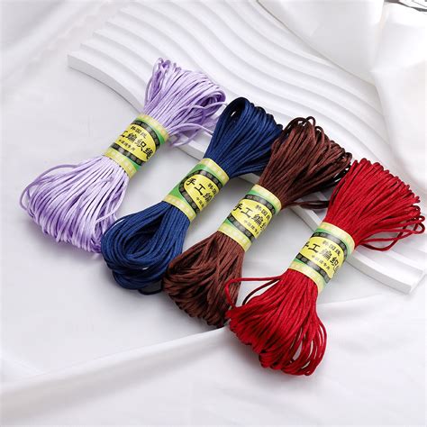 mm polyester chinese knot hand woven thread necklace
