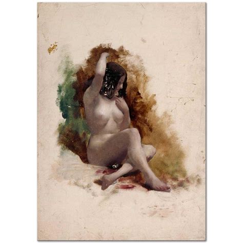 Seated Female Nude By William Etty As Art Print Canvastar