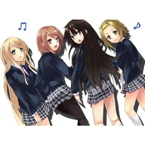 4girls Akiyama Mio Black Eyes Black Hair Blazer Blonde Hair Blue Eyes Liked On Polyvore