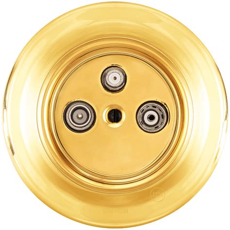 Porcelain Wall Socket Gold Tv Antenna Dyke And Dean