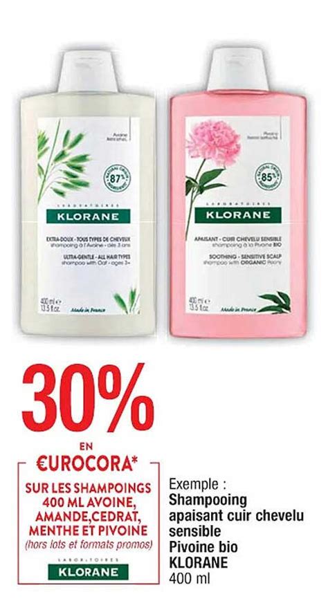 Promo Shampooing Apaisant Cuir Chevelu Sensible Pivoine Bio Klorane