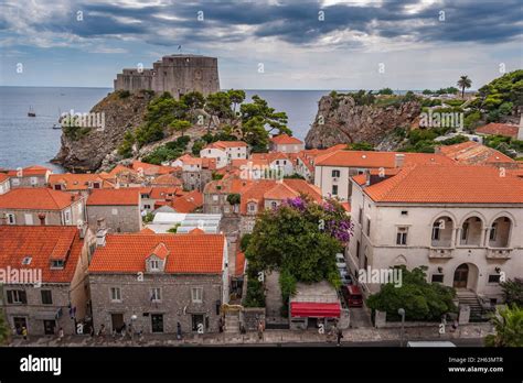 Dubrovnik castle and city overlook Stock Photo - Alamy