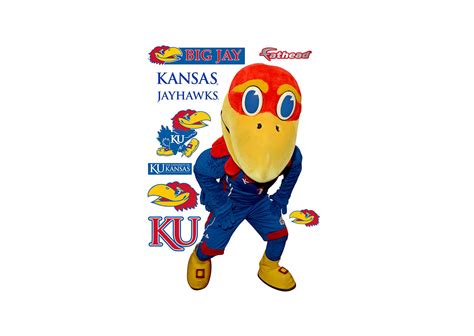 Kansas Jayhawks Mascot - Big Jay Wall Decal | Shop Fathead® for Kansas ...