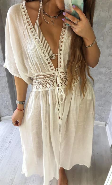 Pareo Na Bikini Narzutka Boho Id Id Dybcia