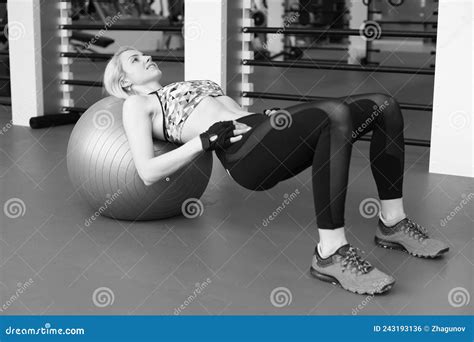 Fitness Woman Exercising In The Gym Stock Photo Image Of Exercise