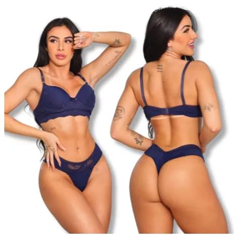 Kit C Conjuntos De Lingerie Sensual Fio Duplo Fio Dental Parcelamento Sem Juros