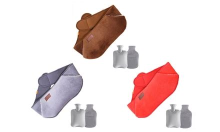 Up To Off Three Piece Set Of Hot Water Pouch With Soft Plush Waist Belt Cover Groupon