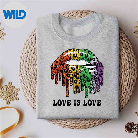 Love Is Love Sexy Lips SVG Love Is Love Sexy Lips Rainbow Leopard Lgbt Gay Lesbian SVG WildSvg