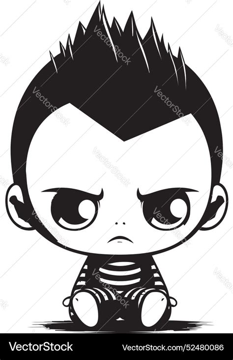 Lonesome Louis Cartoon Boy Emblem Royalty Free Vector Image