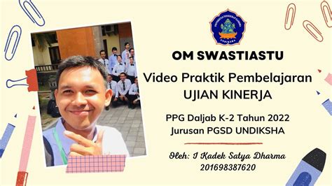 Video Pembelajaran Ujian Kinerja Ppg Daljab Kelas Youtube