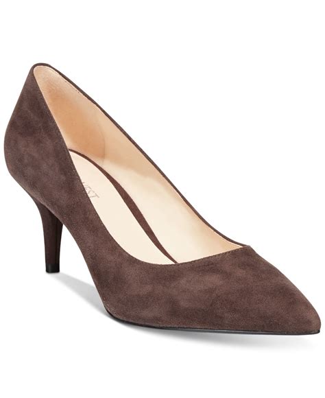 Nine West Margot Suede Pointed Toe Pumps In Brown Suede Brown Lyst