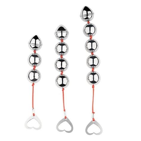Female Metal Anal Beads Sq Chastitygo