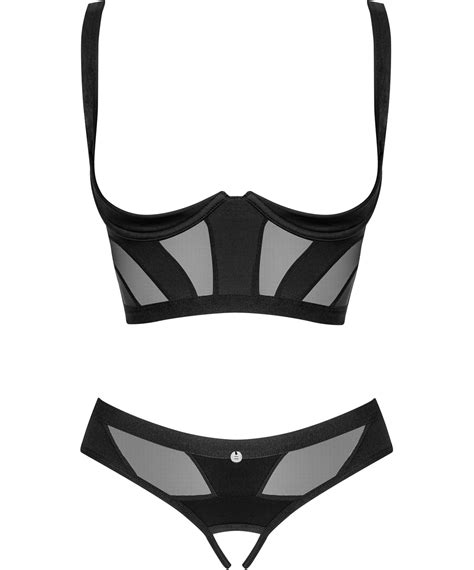 Obsessive Chic Amoria Black Open Lingerie Set Sexystyle Eu