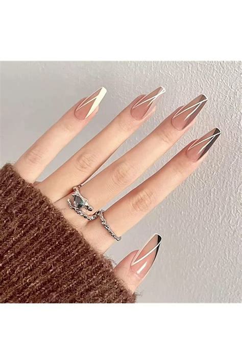 Cute Nude Nails Nail Designs Fake Nails Purple Acrylic Nails