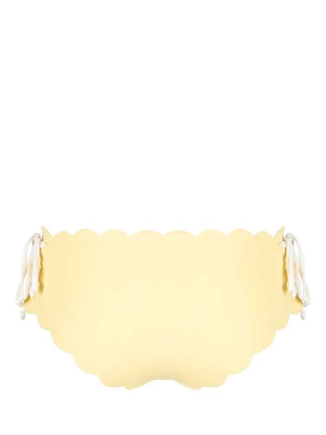 Marysia Spring Tie Scallop Edge Bikini Bottoms Farfetch